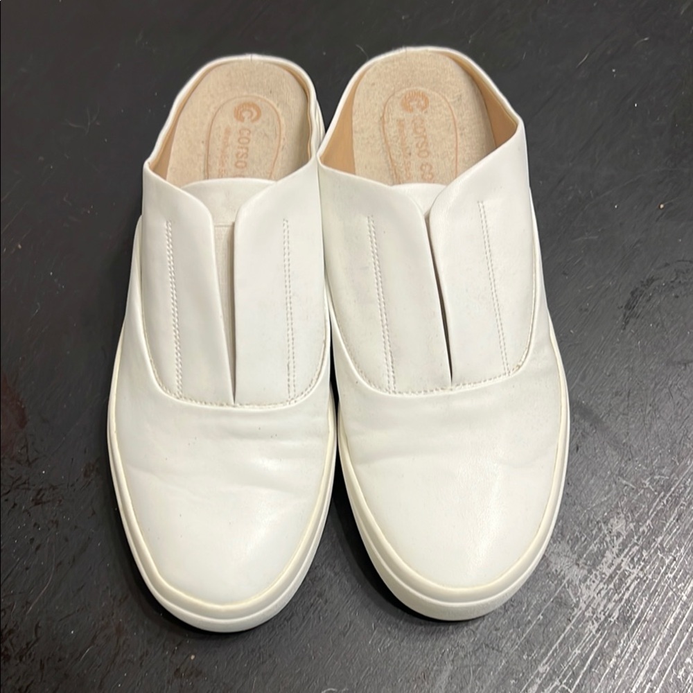 White Slip-On Sneakers